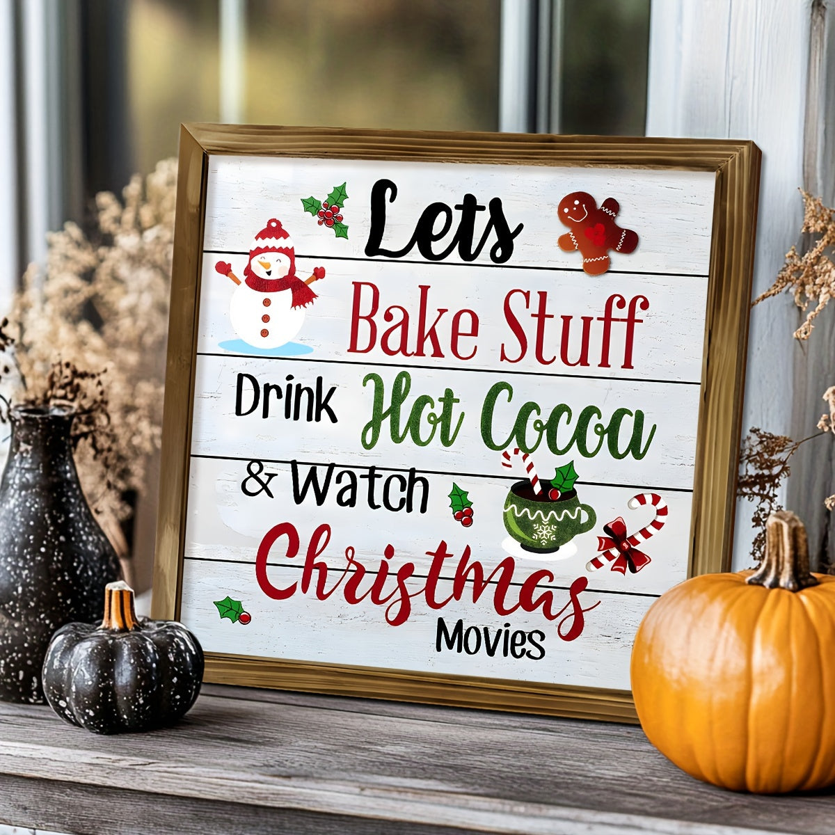 Rustic Wooden 8*8 Inch Gingerbread Bakery Sign - 1pc Wall Decor for Home, Kitchen, Cafe Rustic Wooden 8*8 Inch Gingerbread Bakery Sign - 1pc Wall Decor for Home, Kitchen, Cafe